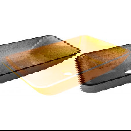 Mexen Megan skleněné umyvadlo na desku 56 x 36 cm, zlaté - 24135650