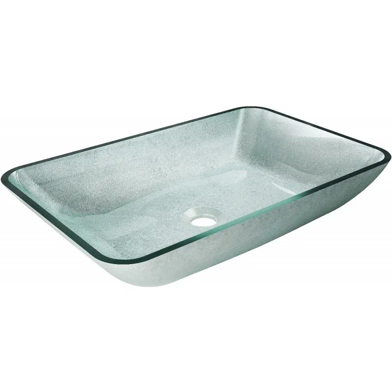 Mexen Megan skleněné umyvadlo na desku 56 x 36 cm, stříbrná - 24135611