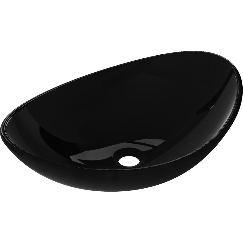 Mexen Sonia skleněné umyvadlo na desku 54 x 37 cm, černé - 24145470