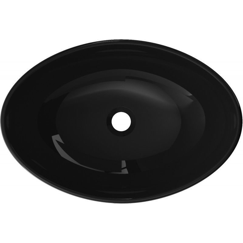 Mexen Sonia skleněné umyvadlo na desku 54 x 37 cm, černé - 24145470