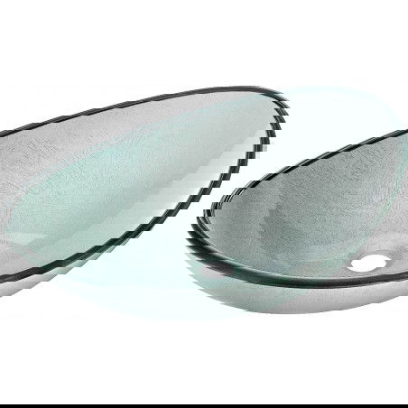 Mexen Sonia skleněné umyvadlo na desku 54 x 37 cm, stříbrné - 24145411