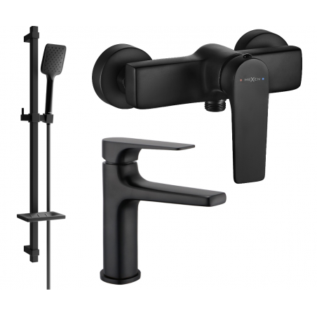 Mexen Lynx DQ62 sprchová sada, černá - 745904DQ62-70
