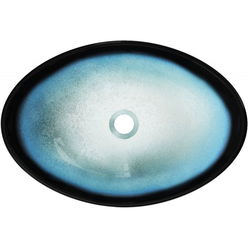 Mexen Sonia skleněné umyvadlo na desku 54 x 37 cm, modré - 24145447