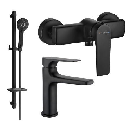 Mexen Lynx DQ40 sprchová sada, černá - 745904DQ40-70