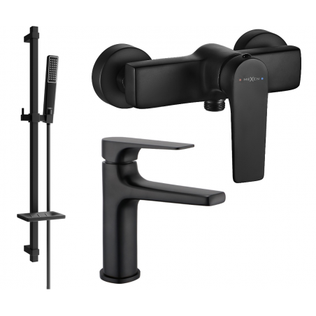 Mexen Lynx DQ72 sprchová sada, černá - 745904DQ72-70