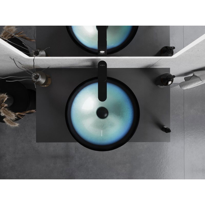 Mexen Mira skleněné umyvadlo na desku 42 x 42 cm, modré - 24124247