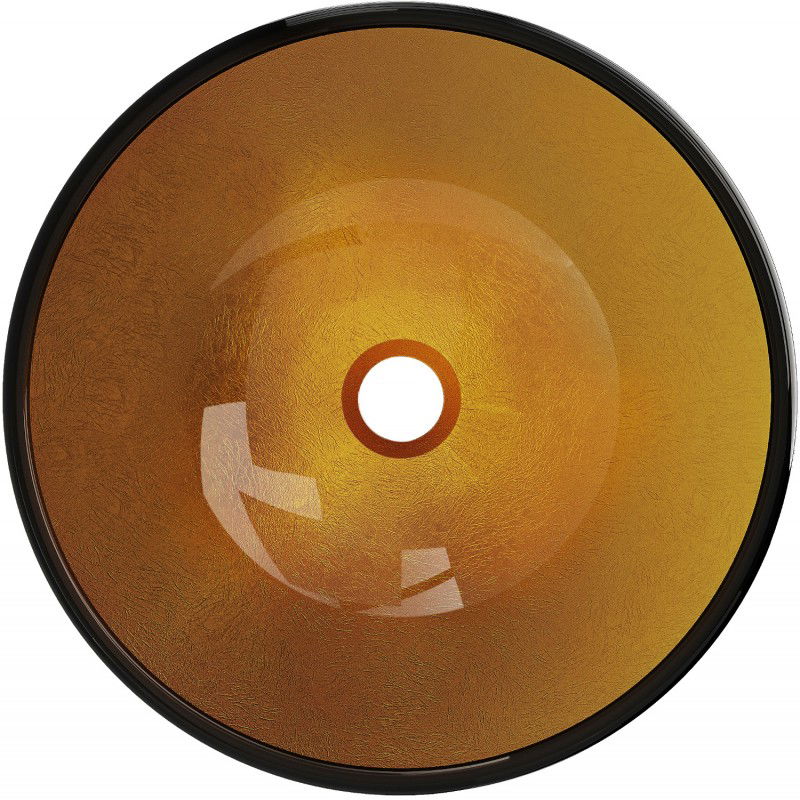 Mexen Mira skleněné umyvadlo na desku 42 x 42 cm, zlaté - 24124250