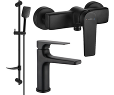 Mexen Lynx DF62 sprchová sada, černá - 745904DF62-70