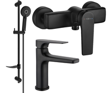 Mexen Lynx DF40 sprchová sada, černá - 745904DF40-70