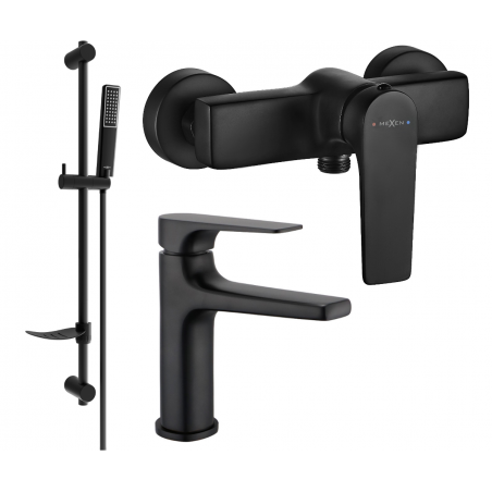 Mexen Lynx DF72 sprchový set, černý - 745904DF72-70