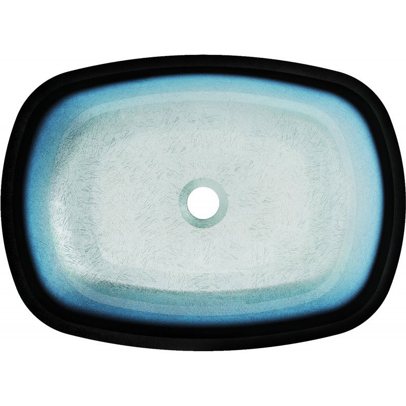 Mexen Araks skleněné umyvadlo na desku 54 x 39 cm, modré - 24155447