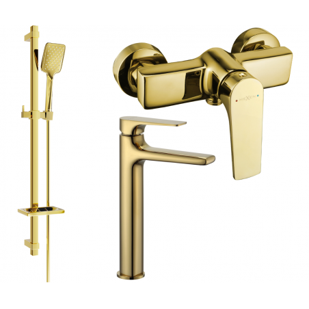 Mexen Lynx DQ62 sprchová sada, zlatá - 745914DQ62-50