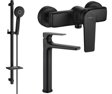 Mexen Lynx DQ40 sprchový set, černý - 745914DQ40-70