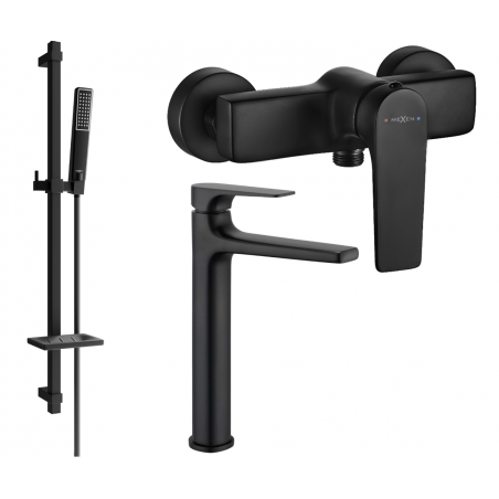 Mexen Lynx DQ72 sprchová sada, černá - 745914DQ72-70