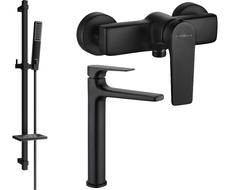 Mexen Lynx DQ72 sprchová sada, černá - 745914DQ72-70