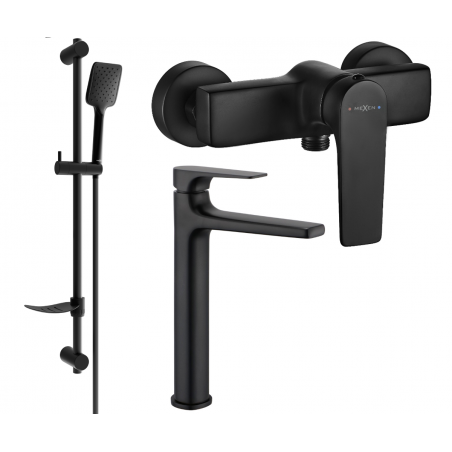 Mexen Lynx DF62 sprchová sada, černá - 745914DF62-70