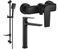 Mexen Lynx DF62 sprchová sada, černá - 745914DF62-70