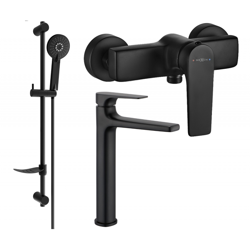 Mexen Lynx DF40 sada sprchová, černá - 745914DF40-70