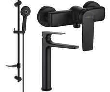 Mexen Lynx DF40 sada sprchová, černá - 745914DF40-70