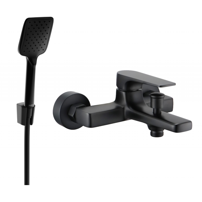 Mexen Lynx R62 vanová baterie se sprchovou soupravou, černá - 74593R62-70