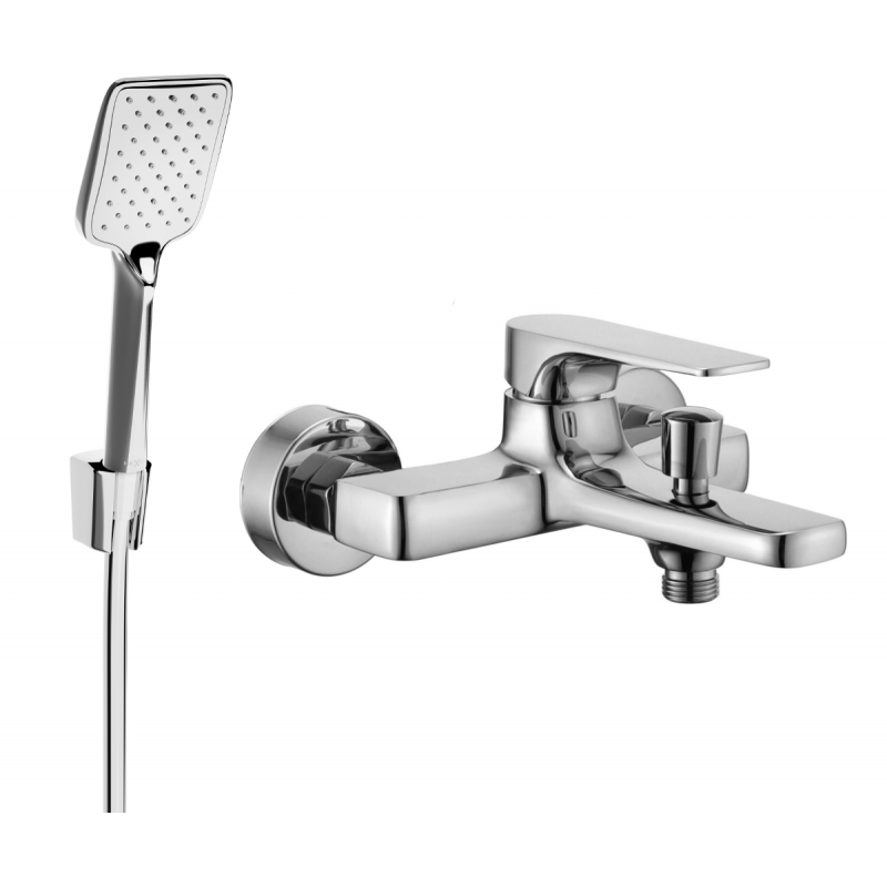 Mexen Lynx R62 vanová baterie se sprchovou sadou, chrom - 74593R62-00