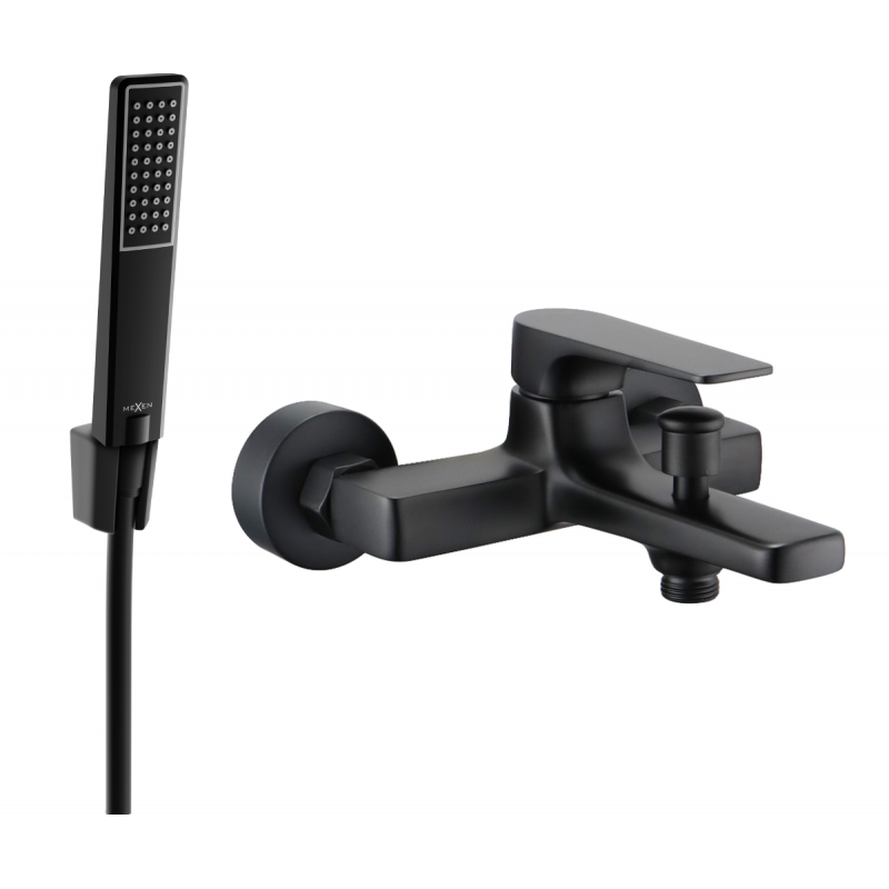 Mexen Lynx R72 baterie vanová se sprchovou soupravou, černá - 74593R72-70