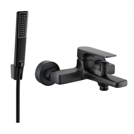 Mexen Lynx R72 baterie vanová se sprchovou soupravou, černá - 74593R72-70