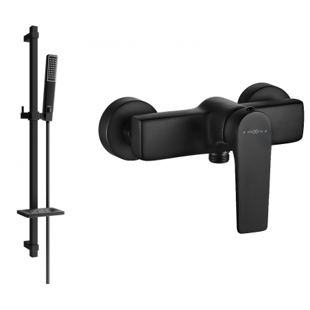 Mexen Lynx DQ72 sprchová baterie se sprchovou soupravou, černá - 74594DQ72-70