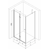 Mexen Lima skládací sprchový kout 110 x 110 cm, transparentní, černá - 856-110-110-70-00