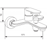 Mexen Milo DF40 vanový set, chrom - 71303DF40-00
