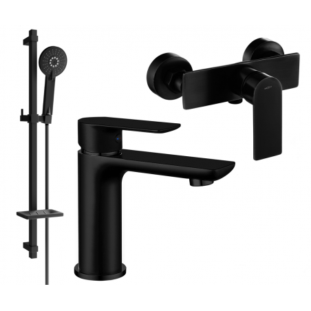 Mexen Alfa DQ40 sprchová sada, černá - 745704DQ40-70