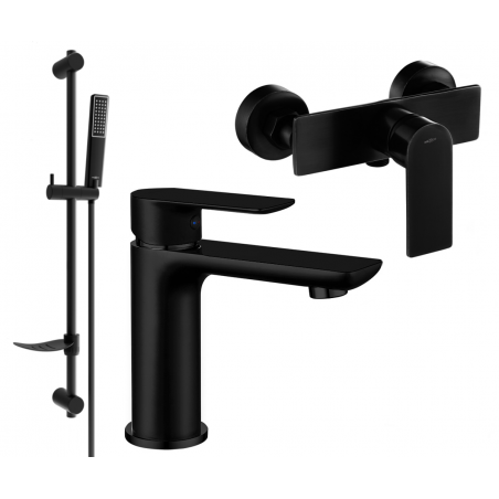 Mexen Alfa DF72 sprchová sada, černá - 745704DF72-70