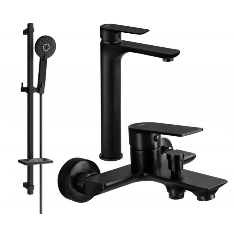 Mexen Alfa DQ40 koupelnová sestava, černá - 745713DQ40-70