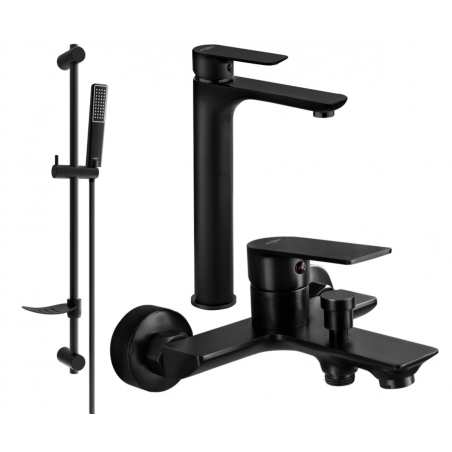 Mexen Alfa DF72 koupelnový set, černý - 745713DF72-70