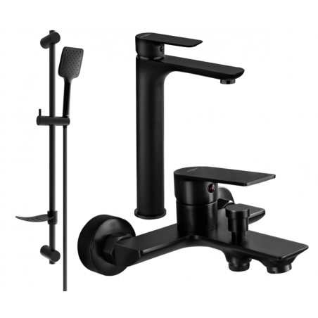 Mexen Alfa DF62 vanová sada, černá - 745713DF62-70