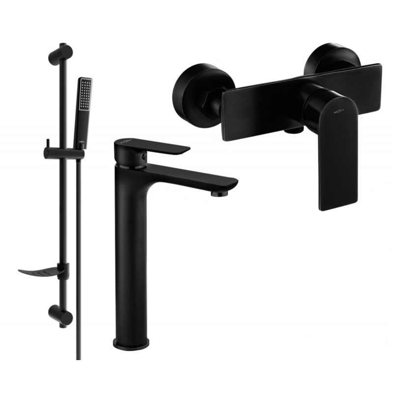 Mexen Alfa DF72 sprchová sada, černá - 745714DF72-70