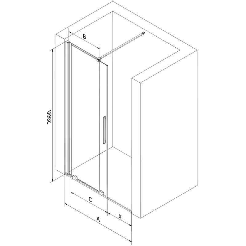 Mexen Velar sprchové dveře posuvné 100 cm, matné, kartáčovaný nikl - 871-100-000-31-97