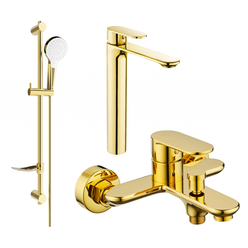 Mexen Milo DF05 vanová sada, zlatá - 71313DF05-50