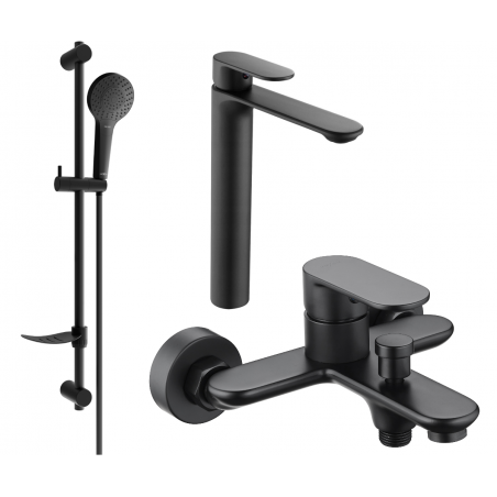 Mexen Milo DF05 vanová sada, černá - 71313DF05-70