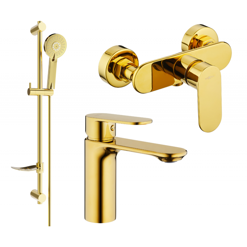 Mexen Milo DF40 sprchová sada, zlatá - 71304DF40-50