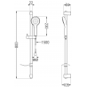 Mexen Milo DF05 sprchová sada, zlatá - 71304DF05-50