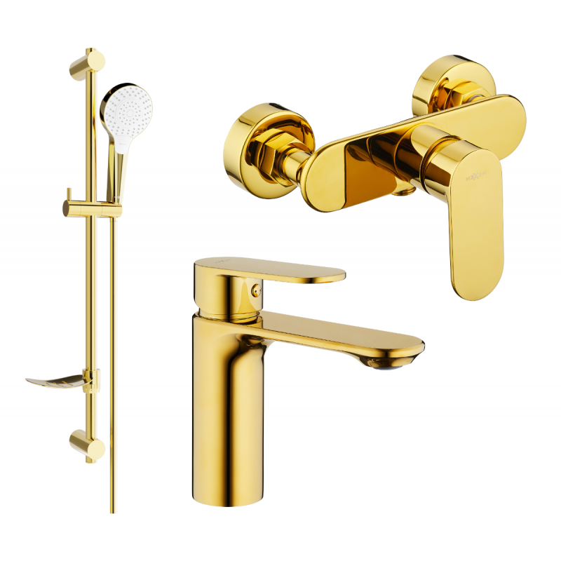 Mexen Milo DF05 sprchový set, zlatý - 71304DF05-50