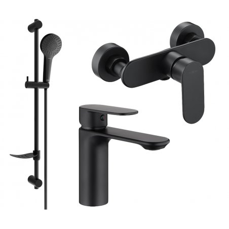 Mexen Milo DF05 sprchová sada, černá - 71304DF05-70