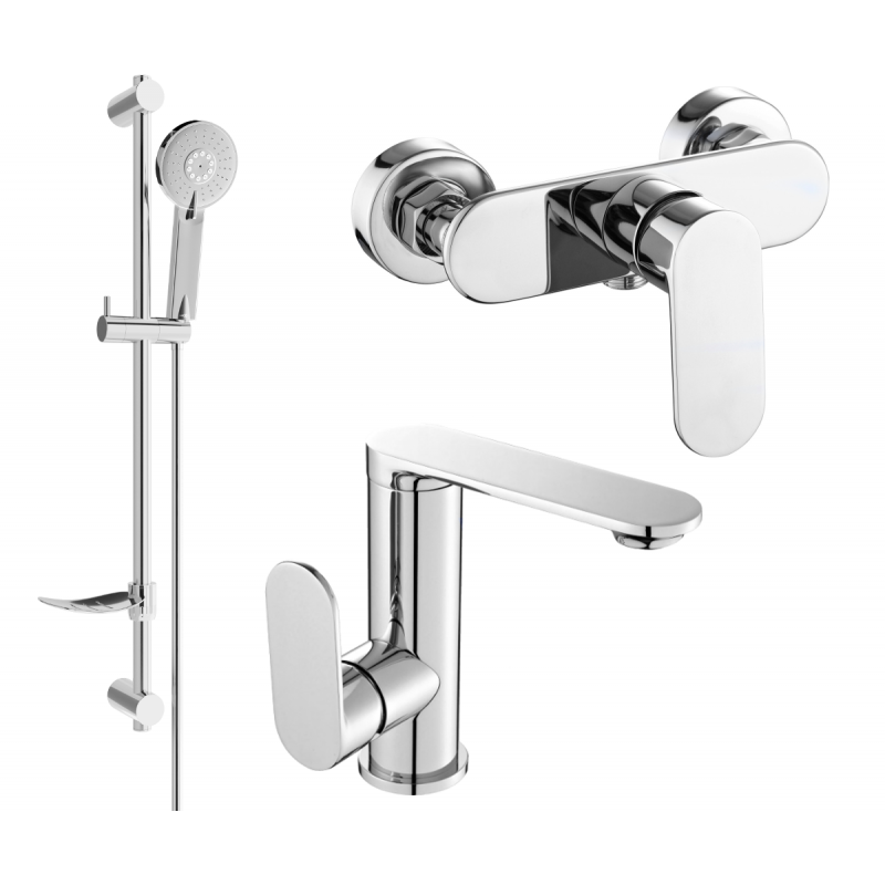 Mexen Milo DF40 sprchový set, chrom - 713054DF40-00