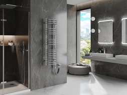 Mexen Eros elektrický radiátor 1200 x 318 mm, 300 W, chrom - W112-1200-318-2300-01