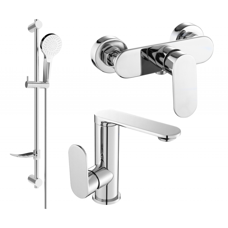 Mexen Milo DF05 sprchový set, chrom - 713054DF05-00