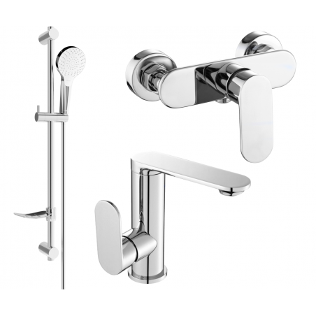 Mexen Milo DF05 sprchový set, chrom - 713054DF05-00