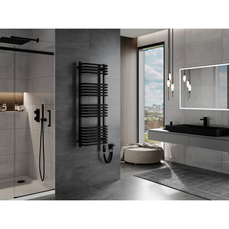 Mexen Apollo elektrický radiátor 1210 x 450 mm, 600 W, černý - W117-1210-450-2600-70