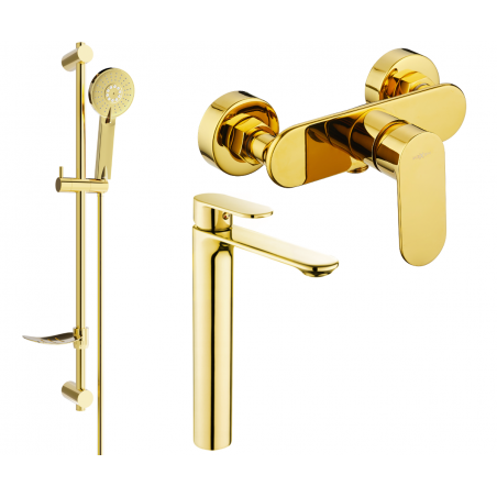 Mexen Milo DF40 sprchová sada, zlatá - 71314DF40-50