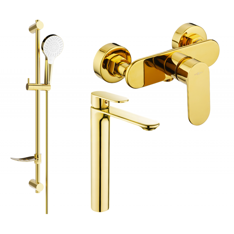 Mexen Milo DF05 sprchová sada, zlatá - 71314DF05-50